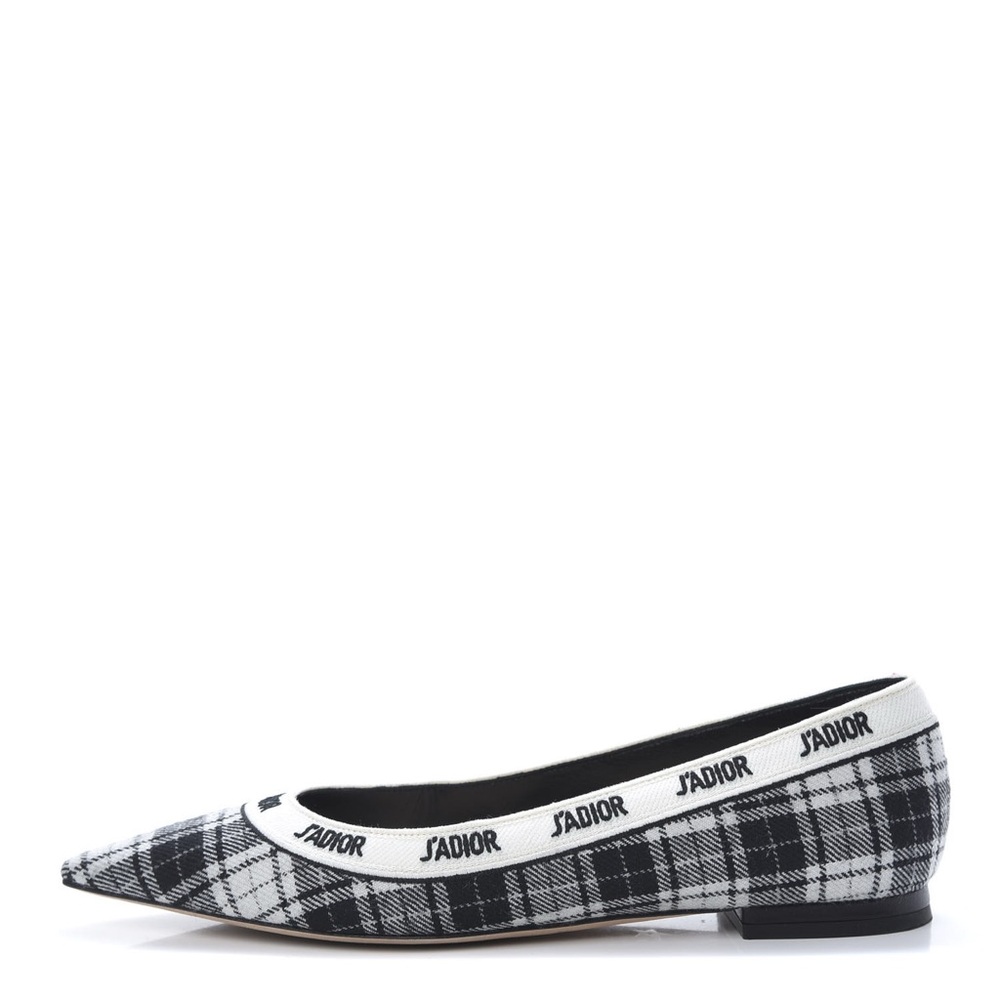 NEW IN BOX Dior J’Adior Tartan Flat Size 36.5 - Picture 2 of 7